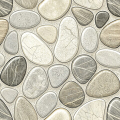 different color stone shape seamless pattern for tile floor modern design background