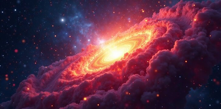 Colorful explosion of a supernova in the cosmos, nova, stars, universe