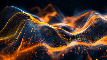 Abstract dynamic waveforms resembling high-energy electronic beats high quality 