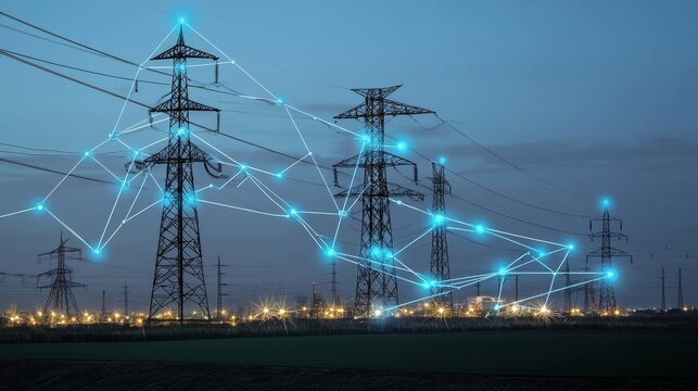 Fully Automated Smart Grid System with Centralized Power Transmission Towers and Cables