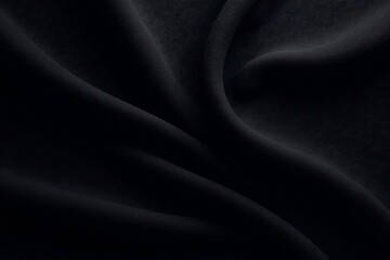 Elegant black suede fabric background with a smooth and rich appearance, texture, suede