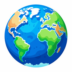 earth globe isolated on white