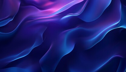 Obraz premium Abstract flowing fabric folds in vibrant blue and purple hues