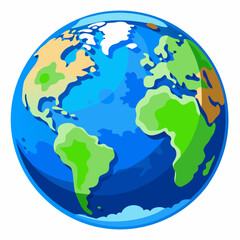 earth globe on white