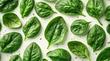 Obraz premium organic spinach isolated on transparent background