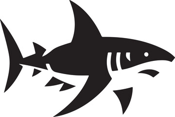 Obraz premium Great white shark vector illustration in blue underwater wildlife art