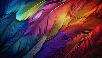 Fototapeta premium Ethereal Feather Glow – Wispy feather patterns infused with a dreamy, pearlescent shimmer.
