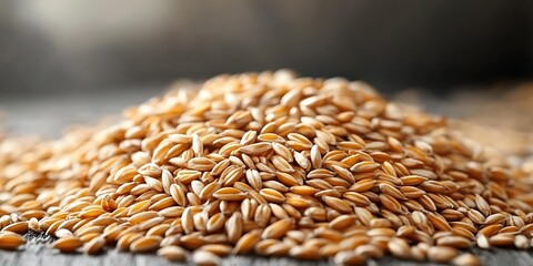 Obraz premium a bowl of grain and ears of wheat