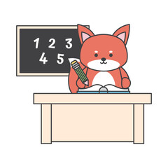 Animal Character Study Fox in Classroom Setting