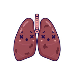 cute lungs organ