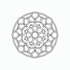 Printable Floral Mandala Design for Mindful Coloring