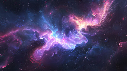 Abstract motion waves forming a cosmic and space-inspired design high quality 