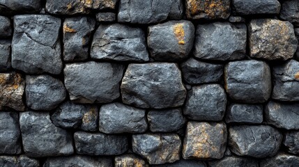 Obraz premium Seamless Dark Grey Stone Wall Texture Background