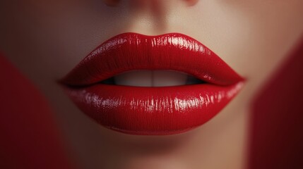 red lipstick realistic 3d isolated catoon