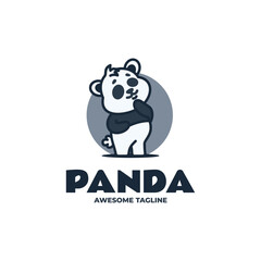Panda Simple Mascot Logo