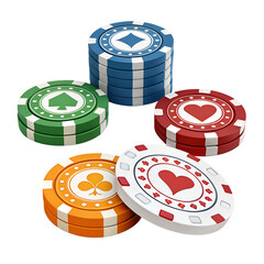 Naklejka premium casino chips and cards