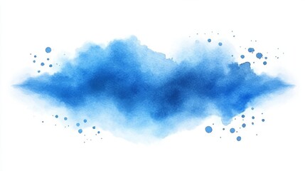 Obraz premium Abstract Blue Watercolor Wash Background Texture