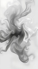 Fototapeta premium A Grayscale Abstract Image Featuring Swirling, Ethereal Forms In Varying Shades Of Gray, Reminiscent Of Smoke Or Clouds, Created Using Digital Painting Techniques, With A Soft Focus .