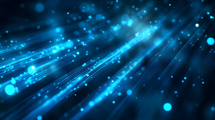 Abstract Blue Light Streaks, A Dynamic Display of Modern Technology and High-Speed Connectivity, Ideal for Backgrounds and Digital Presentations