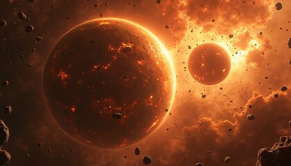 sun and earth