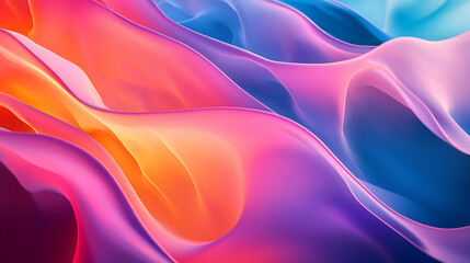 Obraz premium Gradient waveforms flowing seamlessly with a vibrant color transition high quality 