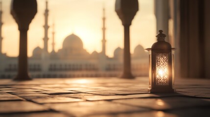 Mosque Lantern Sunrise Arabian