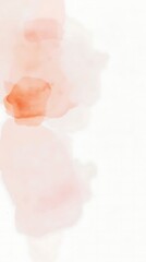 Fototapeta premium Abstract Watercolor Painting, Soft Pastel Hues Of Peach, Lavender, And Rose, Delicate Washes And Subtle Gradients, Minimalist Composition With Negative Space, Conveying A Sense Of Ca.