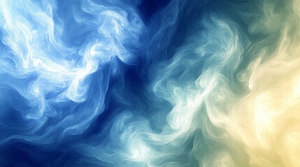 Obraz premium Abstract Swirling Blue and Gold Smoke Texture Background