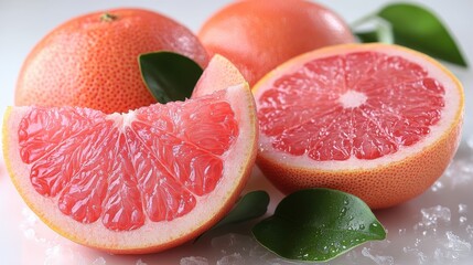 siam ruby pomelo fruit isolated,studio background