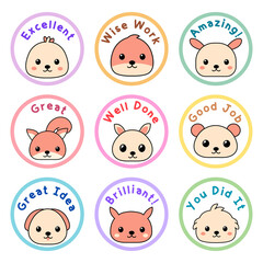 Cute Positive Motivational Reward Stickers