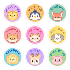 Cute Positive Motivational Reward Stickers