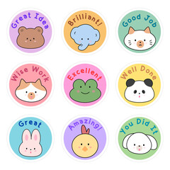 Cute Positive Motivational Reward Stickers