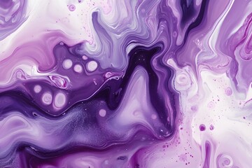 Naklejka premium Abstract purple and white fluid art (1)