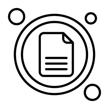 Document Button Outline Style Icon Design
