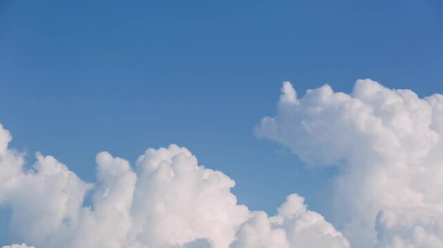 time lapse of cumulonimbus clouds in pure sky 