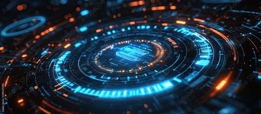 Poster futuristic circular interface display (3)