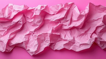 Fototapeta premium Abstract Pink Crumpled Paper Texture Background