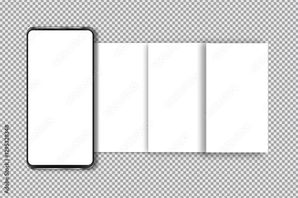 Canvas Prints smartphone mockup with social media stories interface mockup. mobile app page template design for us