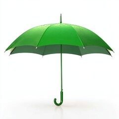 Green umbrella. Umbrella on white background

