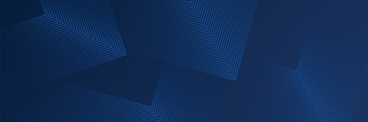 Futuristic abstract background. Glowing blue geometric lines design. Modern shiny blue diagonal rounded lines pattern. Horizontal banner template with space for your text.