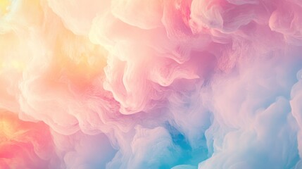 Pastel Dream: Abstract Colorful Cloud Formation