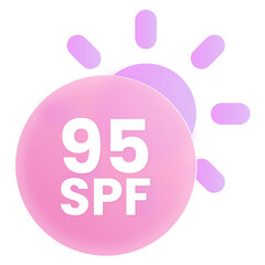 Anti UV Protection SPF Glassmorphism PopUp Jelly Pink Purple UI Icon Sign and Symbol Design Illustrator Png Svg