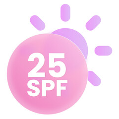 Anti UV Protection SPF Glassmorphism PopUp Jelly Pink Purple UI Icon Sign and Symbol Design Illustrator Png Svg