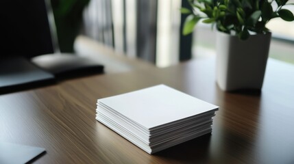 Executive departures with a stack of farewell cards on the desk. Featuring leadership change and career shift