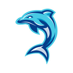 Dolphin jump sports logo