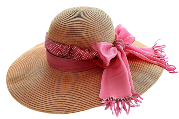 3D Render of a Summer Hat – Isolated on Transparent Background