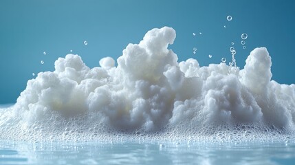 white mound of foam isolated catoon