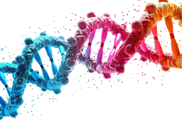DNA Helix Structure Isolated on Transparent Background