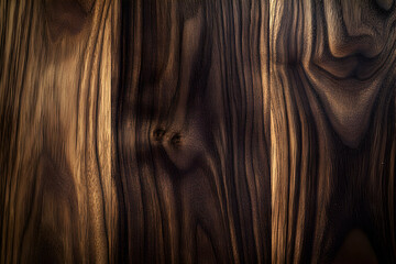 Naklejka premium Detailed Close-Up of a Rich, Dark Wood Grain Texture Showcasing Natural Patterns and Variations in Color, Perfect for Backgrounds and Design Elements