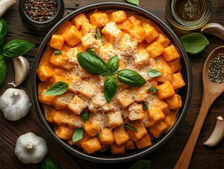 Homemade Gnocchi with Fresh Herbs and Parmesan Cheese | Italian Comfort Food Photography
